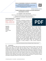 An Overview of Some Hydrological Models in Water Resources Engineering Systems U. A. Ibrahim and S. Dan'azumi