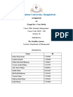 Independent University, Bangladesh: Assignment On Zynga Inc. Case Study