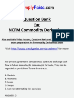 Simply: Question Bank For NCFM Commodity Derivatives