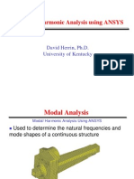 04 - Modal and Harmonic Analysis With ANSYS