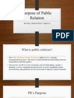 Purpose of Public Relation