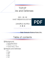 Tcp/Ip Hacks and Defenses: 2001. 08. 09 KAIST 해킹바이러스연구센타 고려대학교 전산학과 조 충 호