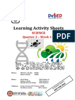 Learning Activity Sheets: Science