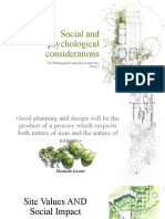 Social and Psychological Considerations: Site Planning and Landscape Architecture Group 2