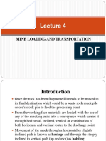 Lecture 4 - Mine Transportation PDF