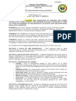 (18 March 2021) an Ordinance Regulating the Operation of Videoke and Other Distracting Noises During the Blended Distance Learning in Time of Covid-19 Pandemic in the Province of Ilocos Sur and Providing Penalties Therefor