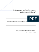 Rehearsal, Language, and Performance Techniques of Opera'