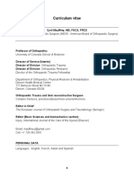 Curriculum Vitae: The European Journal of Orthopaedic Surgery and Traumatology (Springer)