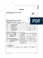 PNP Epitaxial Silicon Transistor: Audio Frequency Low Noise Amplifier