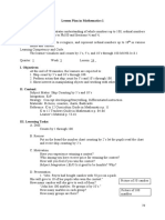 Lesson Plan in Mathematics 1: Subject Integration (Esp) Is It Good To Be Humble? Why?