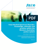 Fetal Alcohol Spectrum Disorder: Knowledge, Attitudes and Practice Within The Western Australian Justice System
