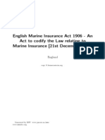 Marine Insurance Act 1906 (The English Act)