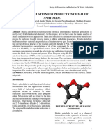 Design & Simulation For Production of Maleic Anhydride