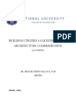 National University: Building Utilities 1-3 Questionnaires