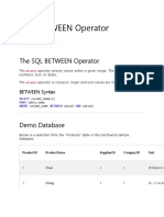 The SQL BETWEEN Operator