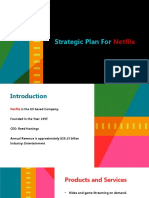 Strategic Plan For Netflix