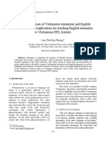 A Brief Comparison of Vietnamese Intonation and English Intonation and Its Implications For Teaching English Intonation To Vietnamese EFL Learners