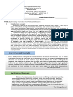 Synthesized Example: Nabua Nationalhigh School San Miguel, Nabua, Camarines Sur School - ID 302001