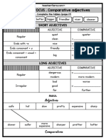 Unit 1 Worksheet 3 - Comparative Adjectives