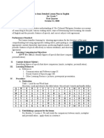 Semi-Detailed Lesson Plan of Crisssy