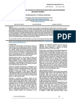 Role of Behavioural Finance in Portfolio Selection and Investment Decision-Making