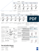 Form and Position Tolerances: Tolerance Classes General Tolerances For Straightness and Flatness in MM