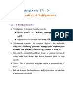 Nutraceuticals & Nutrigenomics: Subject Code: FN - 504