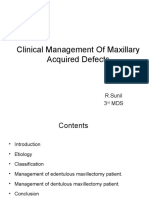 Clinical Management of Aquired Defects of Maxilla