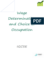 Wage Determination and Choice of Occupation: Igcse