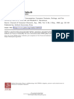 The Experiential Aspects of Consumption - Consumer Fantasies, Feelings and Fun", Journal of Consumer Research, 9 (September), 132-140