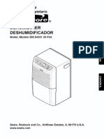 Sears Kenmore 580.54351500 Dehumidifier User Manual