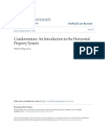 Condominium - An Introduction To The Horizontal Property System