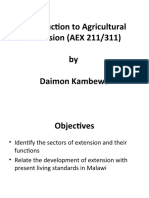 Introduction To Agricultural Extension (AEX 211/311) by Daimon Kambewa