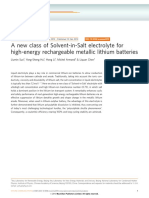 A New Class of Solvent-in-Salt Electrolyte For