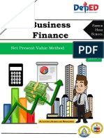 Business Finance: Net Present Value Method