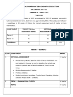 Central Board of Secondary Education SYLLABUS 2021-22 Kannada Code - 015 Class Ix