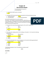 Government Grants: Use The Following Information For The Next Three Questions