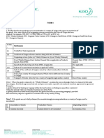 SR - No - Particulars Details: Form I