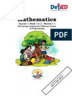 Mathematics: Quarter 1, Week 1 To 2 - Module 1.1