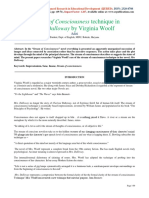 Stream of Consciousness Technique in Mrs Dalloway by Virginia Woolf