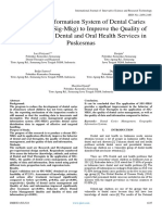 Geographic Information System of Dental Caries Management (Sig-Mkg) To Improve The Quality of Information in Dental and Oral Health Services in Puskesmas