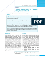 Robsons Ten Group Classification of Cesarean Section at A Tertiary Center in Nepal