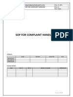 SOP For Handling Complaint Received - Vertex