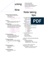 Nursing Notes Outline: Note Taking Tips