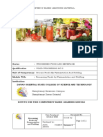 Competency Based Learning Material: Processing Foods by Fermentation and Pickling