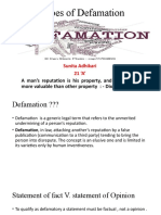 Sunita Types of Defamation