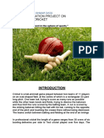 Physical Education Project On Cricket: Ishwar Dass