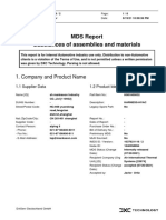 MDS Report Substances of Assemblies and Materials: 1. Company and Product Name