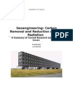 Geoengineering: Carbon Removal and Reduction of Solar Radiation