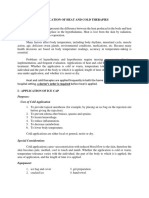 Application of Heat and Cold Therapies Checklist